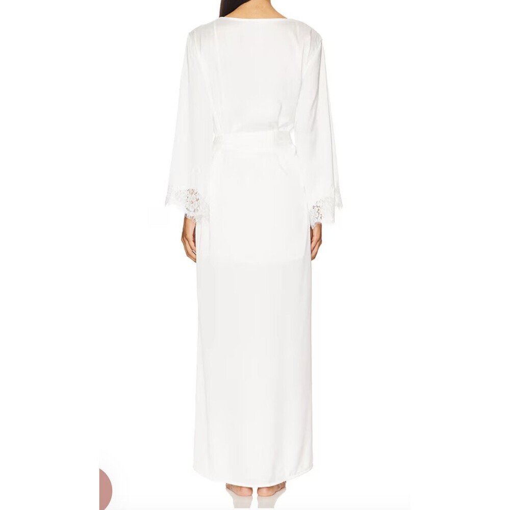 Homebodii Sian Maxi Long Robe In White Size Large — image 2 of 8